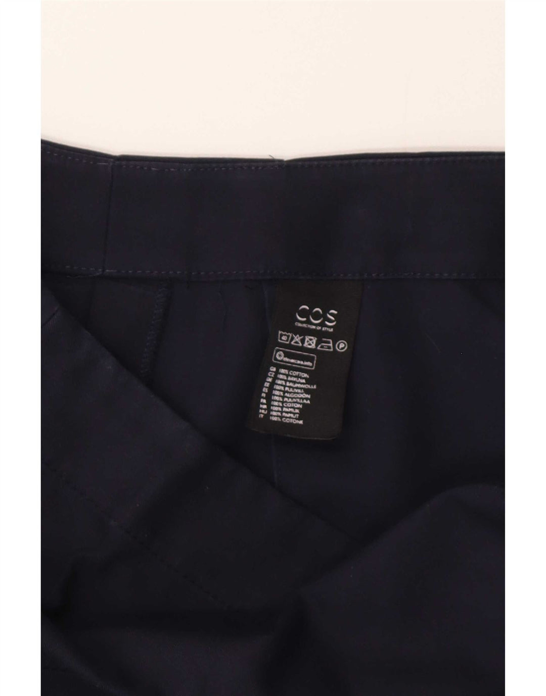 Falda cargo para mujer Cos mediana W28 algodón azul marino