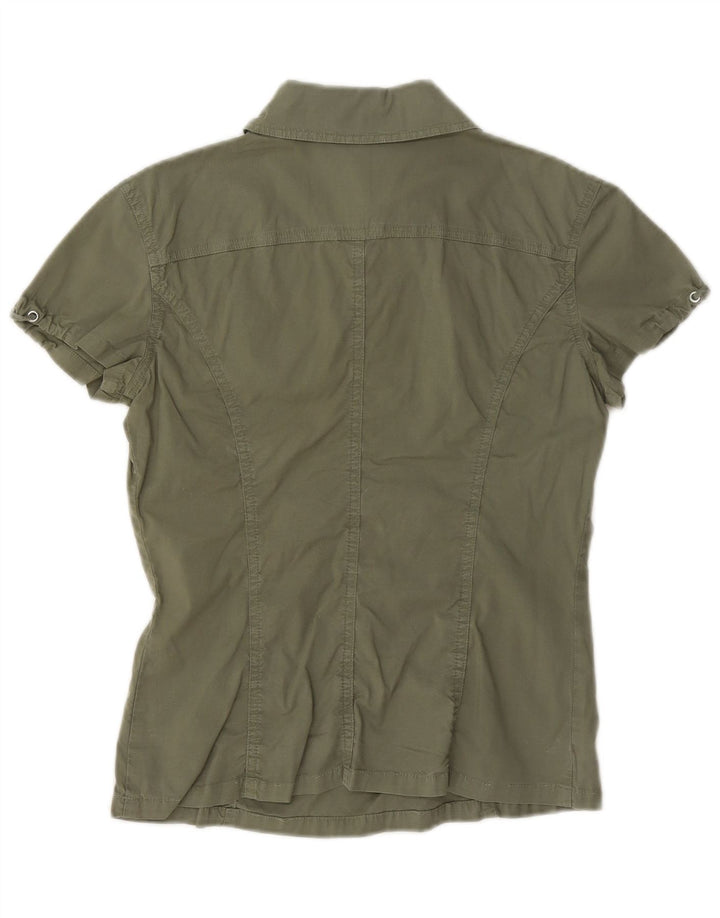 Max & Co. Camisa tipo jersey de manga corta para mujer UK 8 Small Caqui