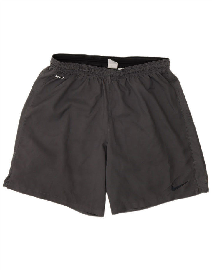 Nike - Pantalones cortos deportivos Dri Fit para hombre, talla 2XL, poliéster gris