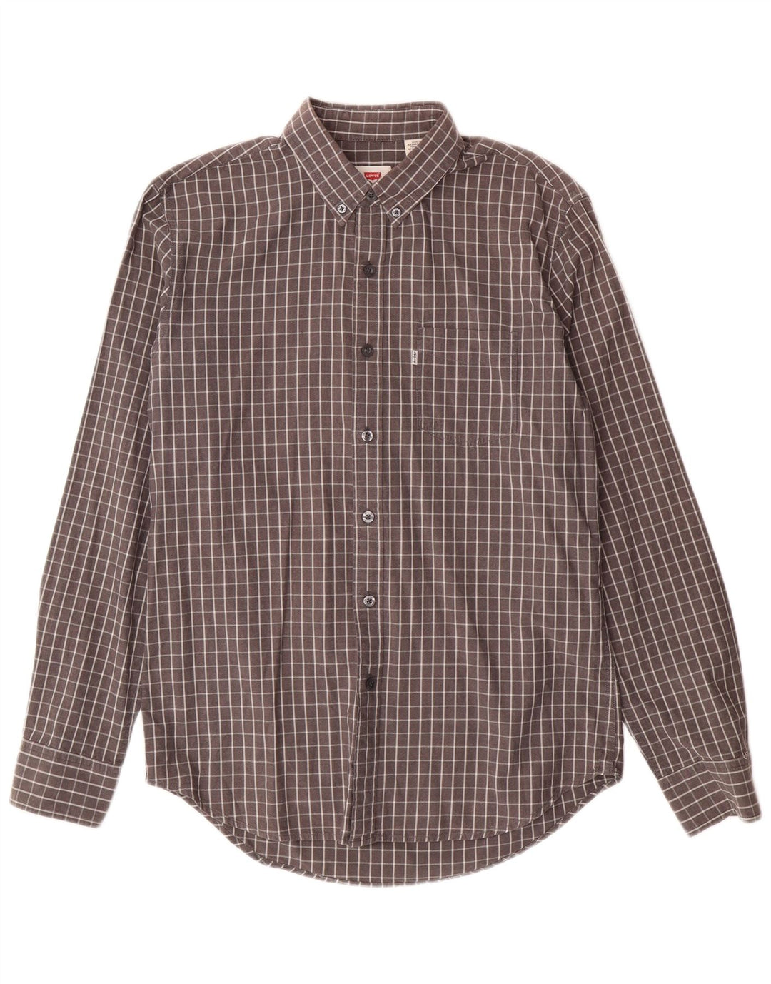 Camisa Levi's Hombre De Algodón A Cuadros Gris Medio