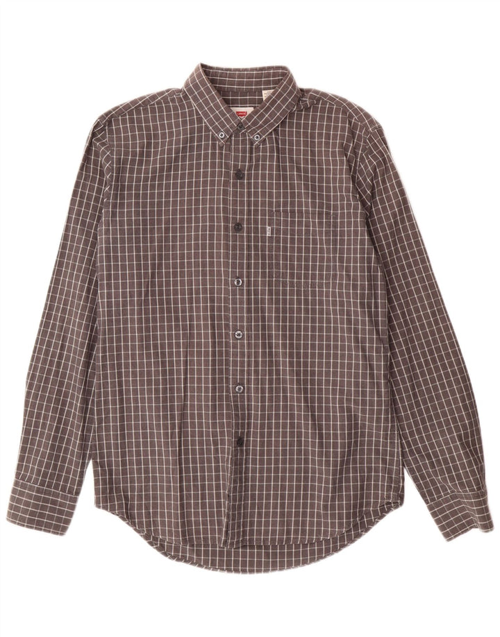 Camisa Levi's Hombre De Algodón A Cuadros Gris Medio