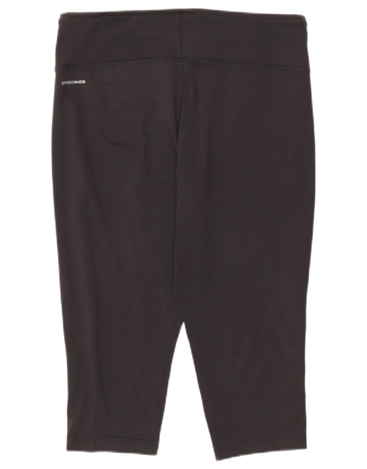 Reebok Leggings Capri para Mujer UK 16/18 Grande Negro Poliéster