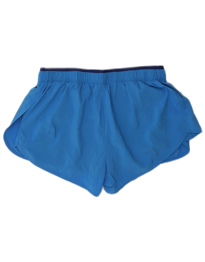 Nike - Pantalones cortos deportivos Dri Fit para mujer, talla 40, poliéster azul medio