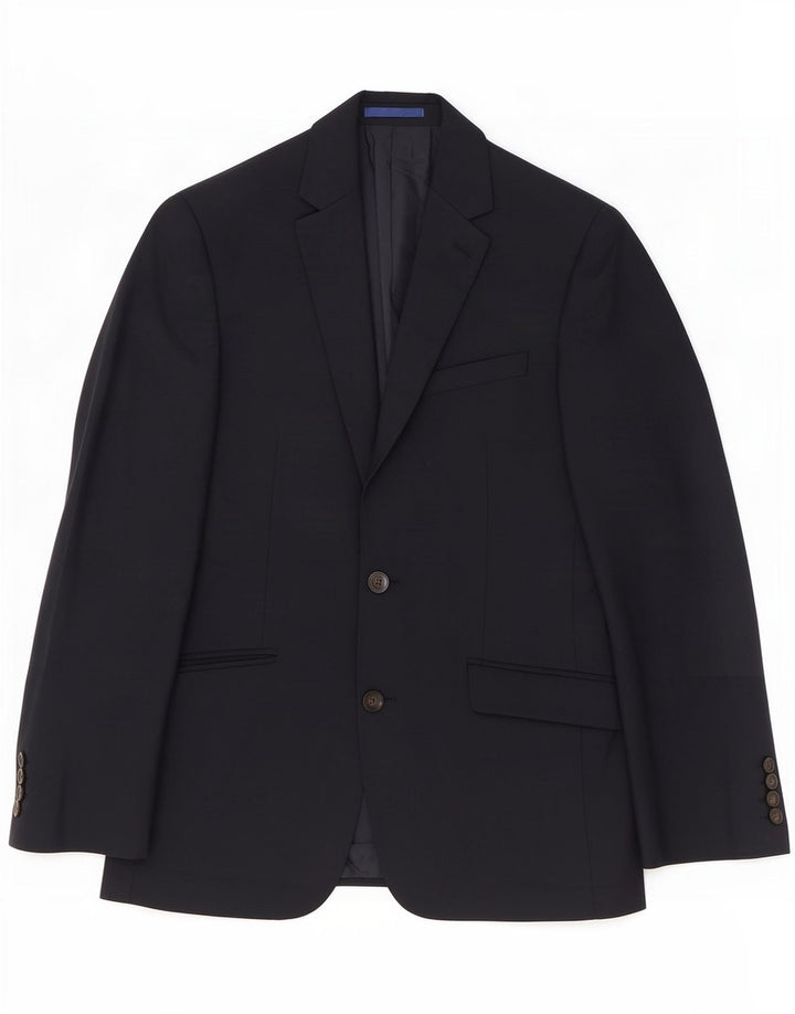 Marks & Spencer Chaqueta tipo blazer de 2 botones para hombre UK 36 Small Poliéster negro
