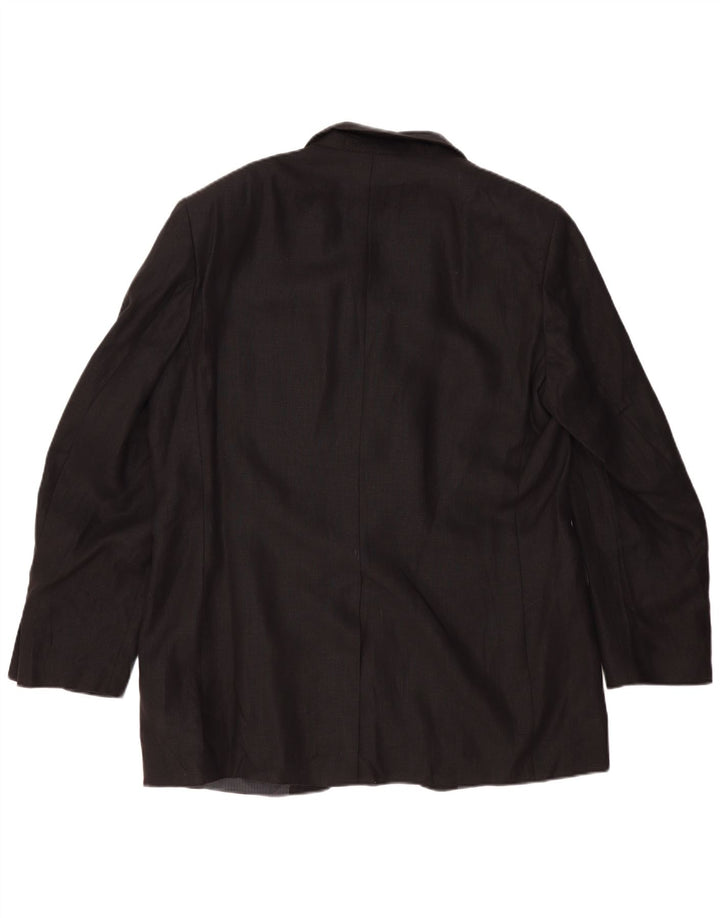 Marks & Spencer Chaqueta tipo blazer de 3 botones para hombre UK 40 Large Lino negro