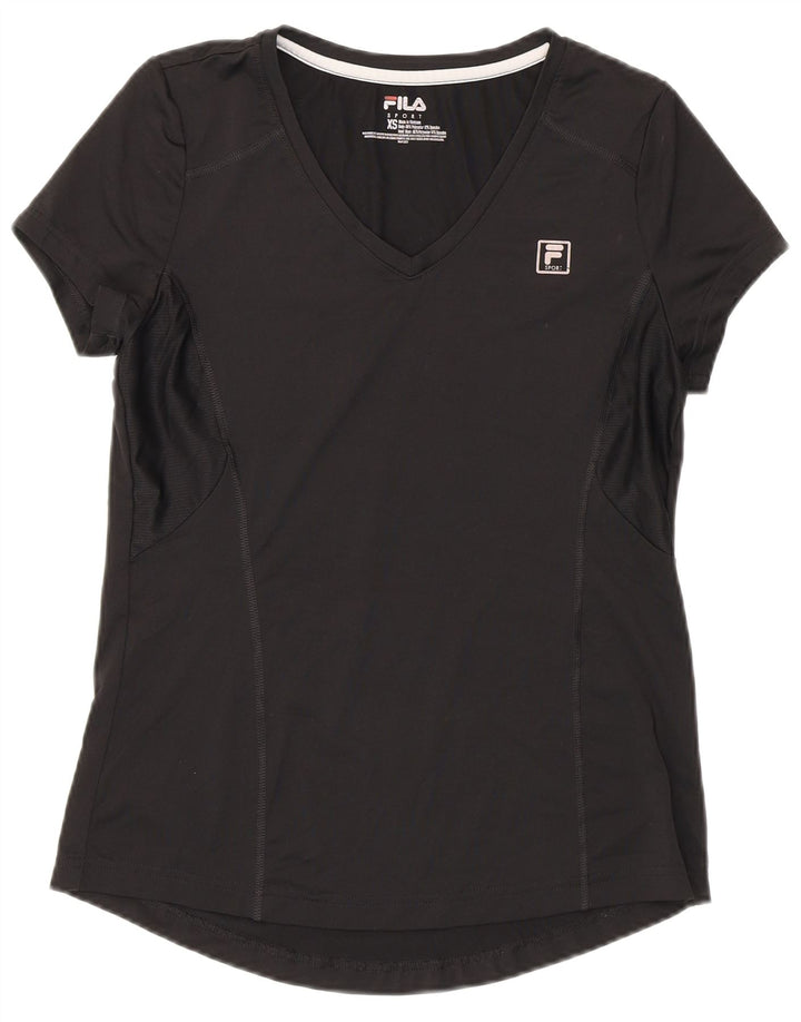 Fila Camiseta para mujer Top UK 6 XS Negro Poliéster