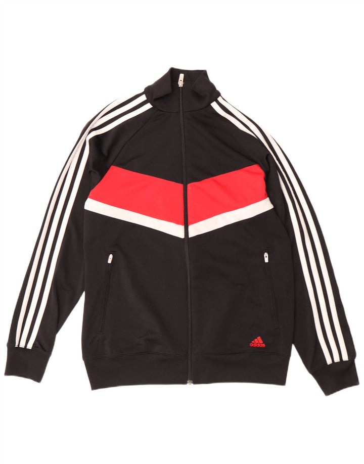 Adidas - Chaqueta de chándal para niño, 15-16 años, color negro, poliéster