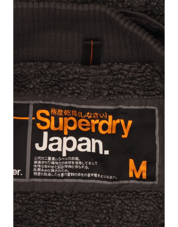 Superdry Parka con capucha gráfica para hombre ES 38 Poliéster gris medio