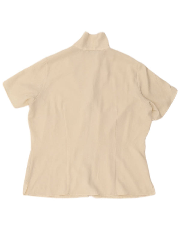 Marks & Spencer Blusa de manga corta para mujer UK 46 Large Beige