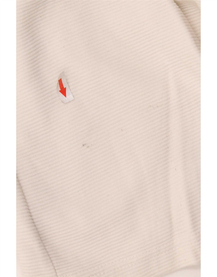 Zara Hombre Shorts Deportivos Pequeños Algodón Blanco A Rayas