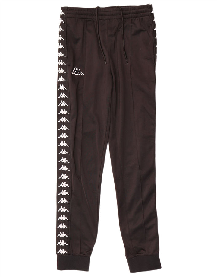 Kappa Hombre Pantalones De Chándal Gráfico Joggers Small Poliéster Negro