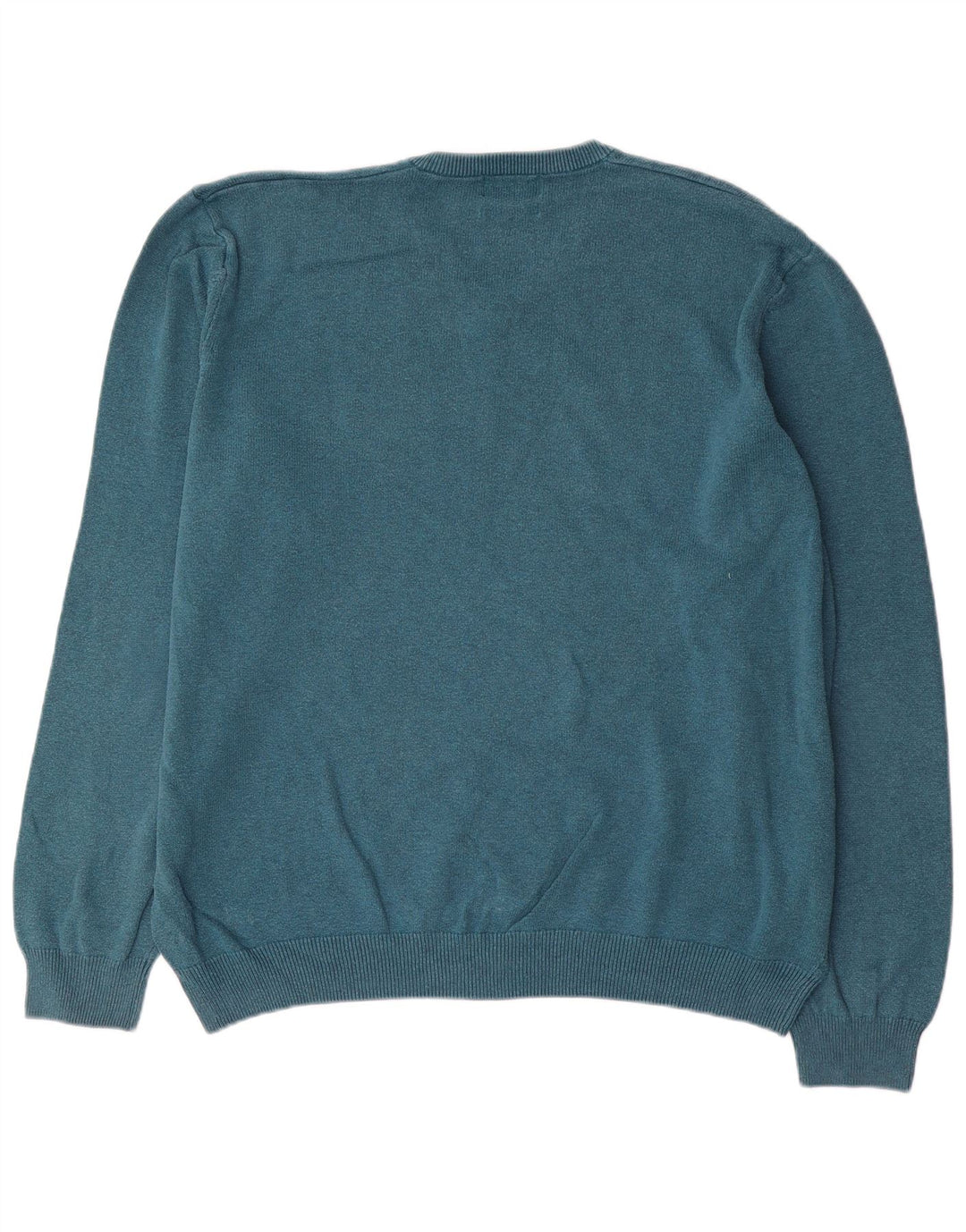 Marks & Spencer - Jersey con cuello en V para hombre, talla 2XL, algodón azul