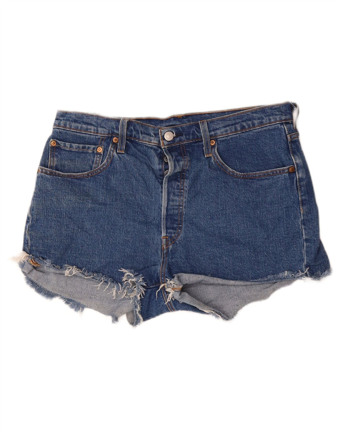 Levi's Mujer 501 Shorts De Mezclilla W32 Grande Algodón Azul