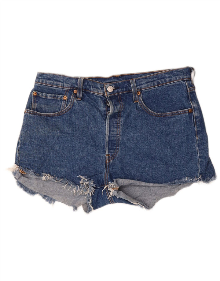 Levi's Mujer 501 Shorts De Mezclilla W32 Grande Algodón Azul