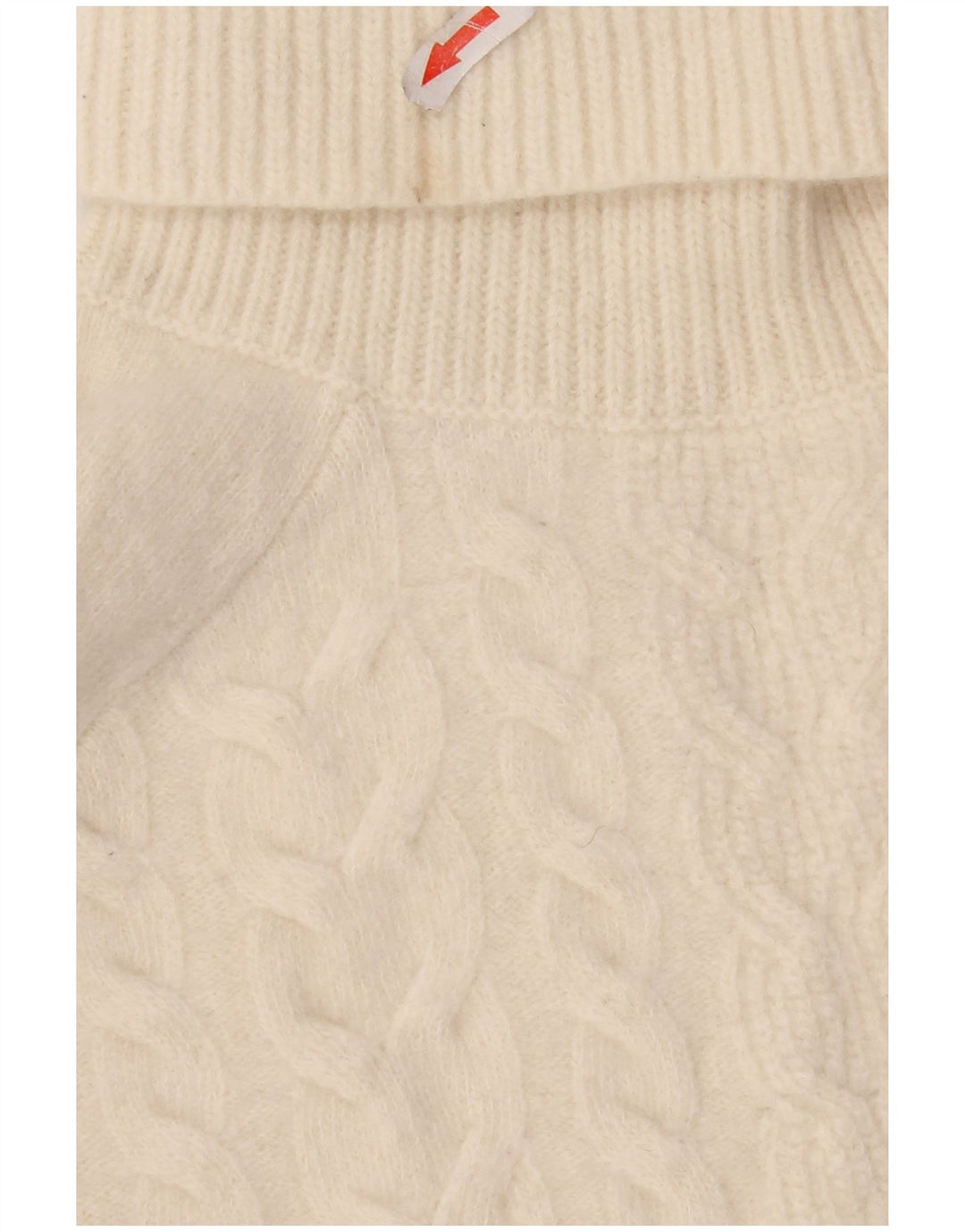 Reiss Suéter tipo jersey con cuello vuelto para mujer UK 14 Medium Off White Wool
