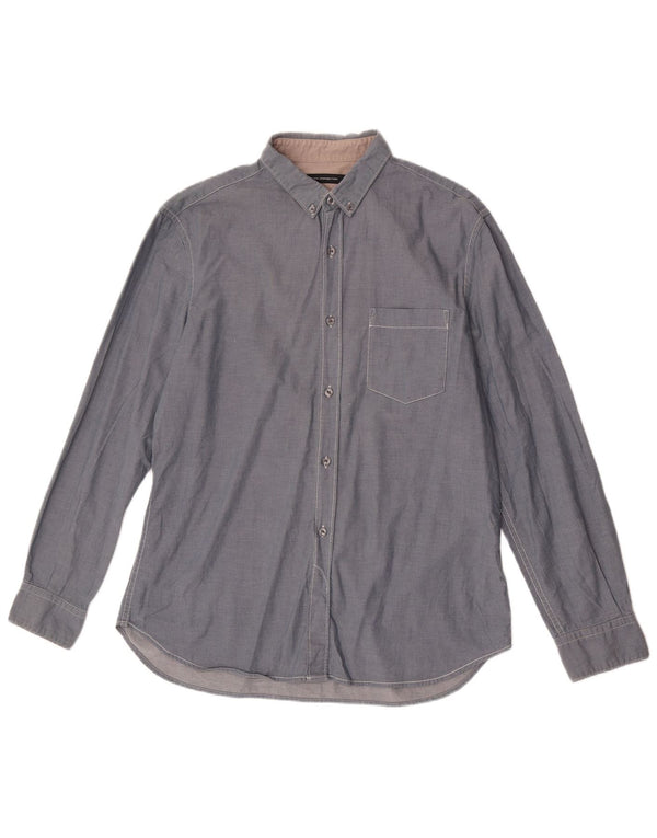 Camisa para hombre French Connection Grande de algodón azul