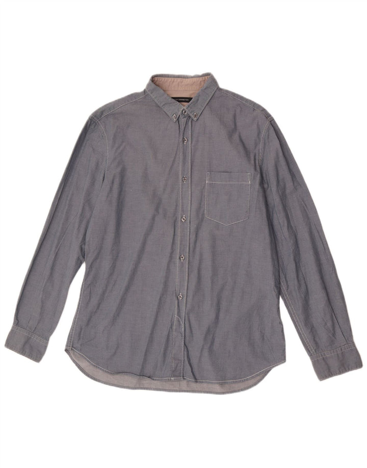 Camisa para hombre French Connection Grande de algodón azul
