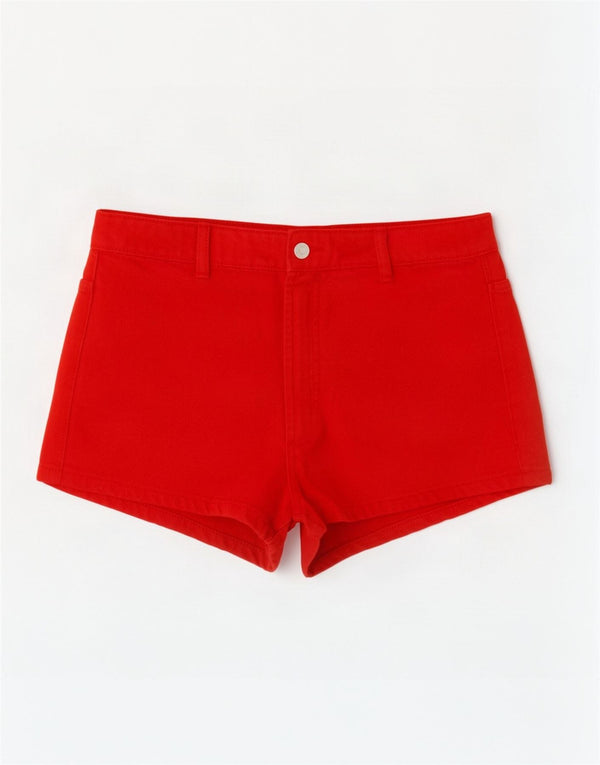 Zara Pantalones cortos casuales para mujer EU 38 Small W28 Algodón rojo