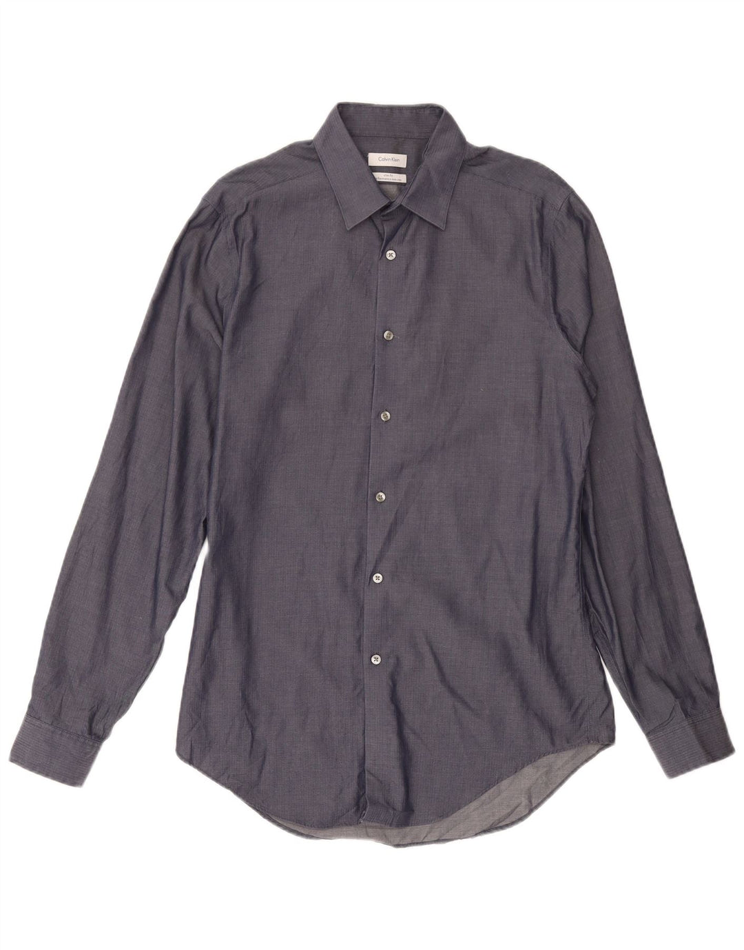 Calvin Klein Jeans Camisa para hombre Talla 15 1/2 Mediana Azul marino Espiga