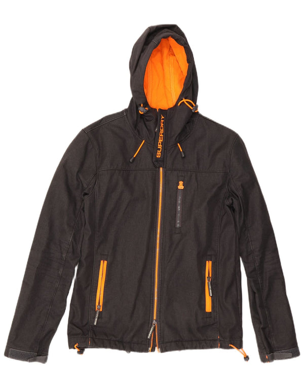 SUPERDRY Chaqueta cortavientos con capucha Windtrekker para hombre UK 38 Medium Black