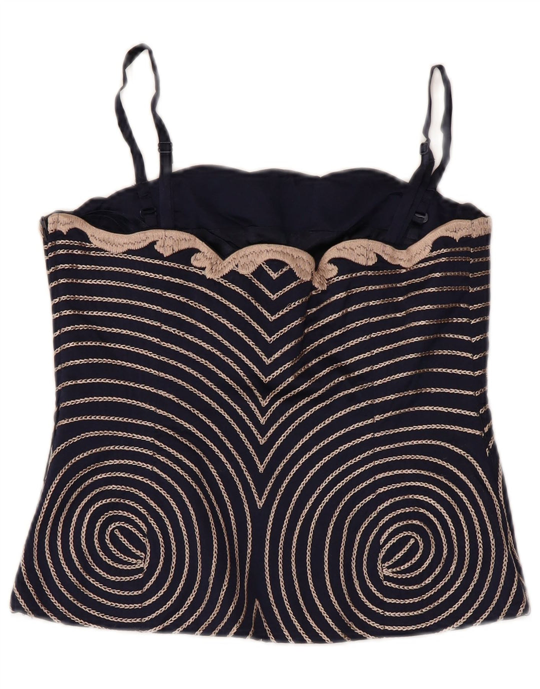 COAST Top Corsé para Mujer UK 10 Small Azul Marino Seda Floral