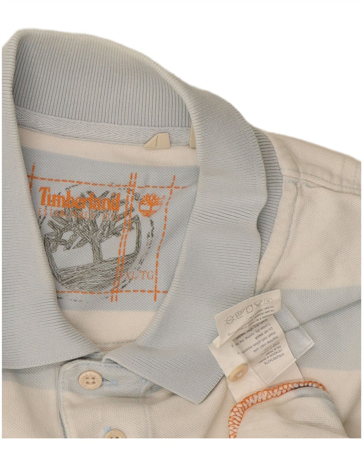 Timberland Polo Hombre XL Algodón A Rayas Azul