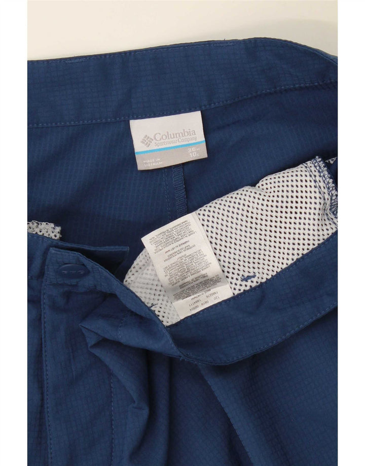 Columbia Pantalones cortos cargo para hombre W36 Poliéster a cuadros azul marino grande