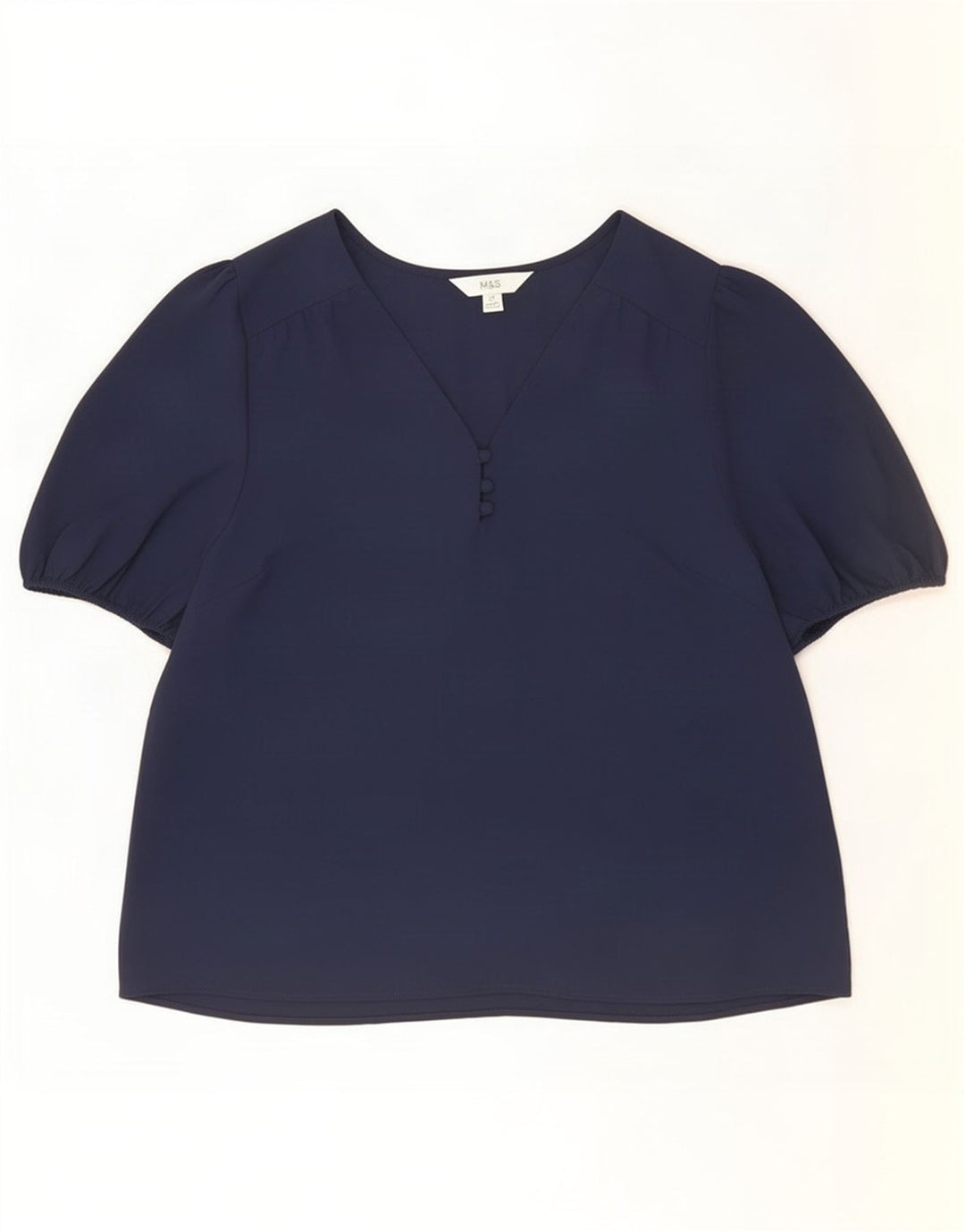 Marks & Spencer Blusa para mujer Top UK 44 Medio Azul marino Poliéster