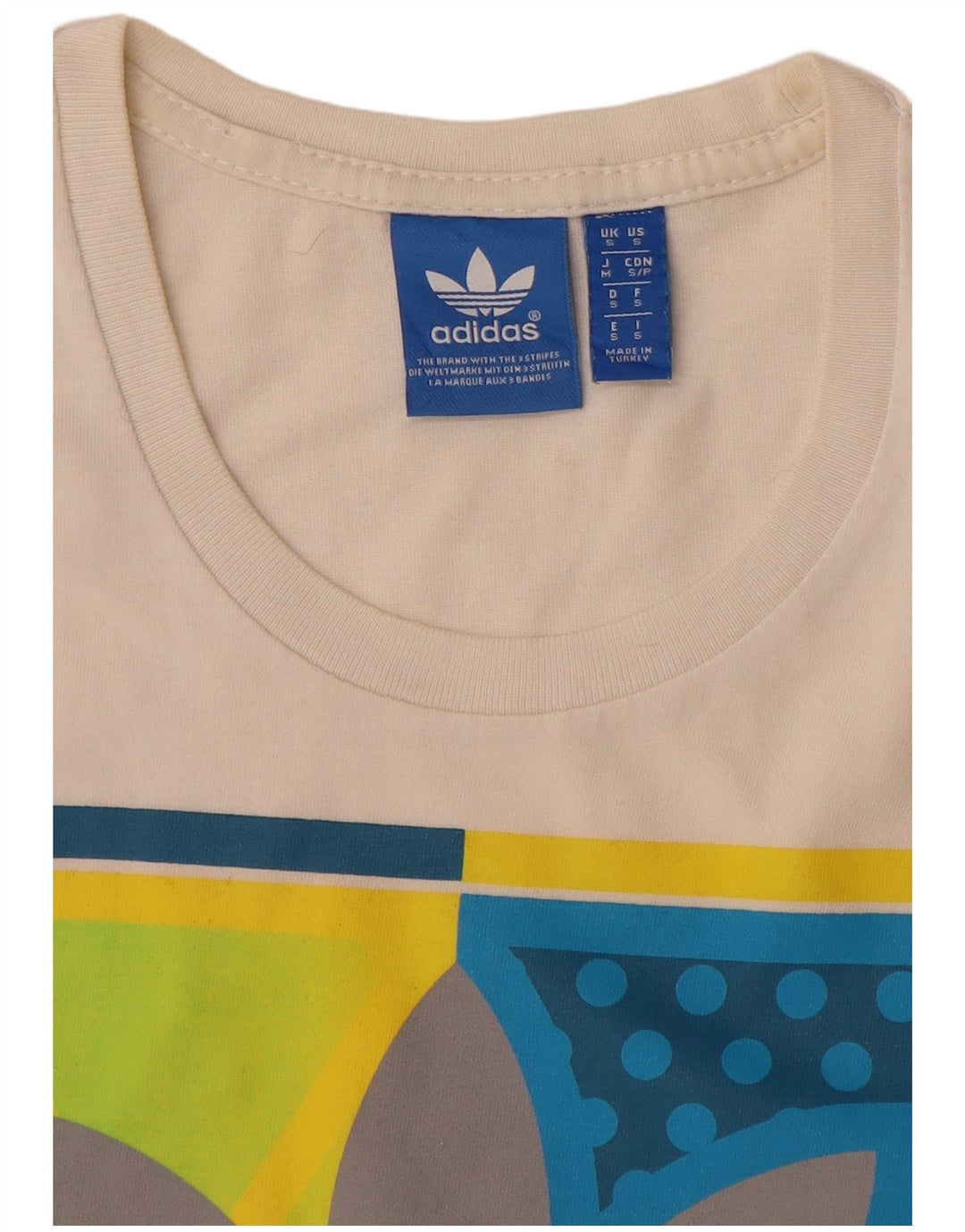 Adidas - Camiseta gráfica para hombre, talla pequeña, color blanco