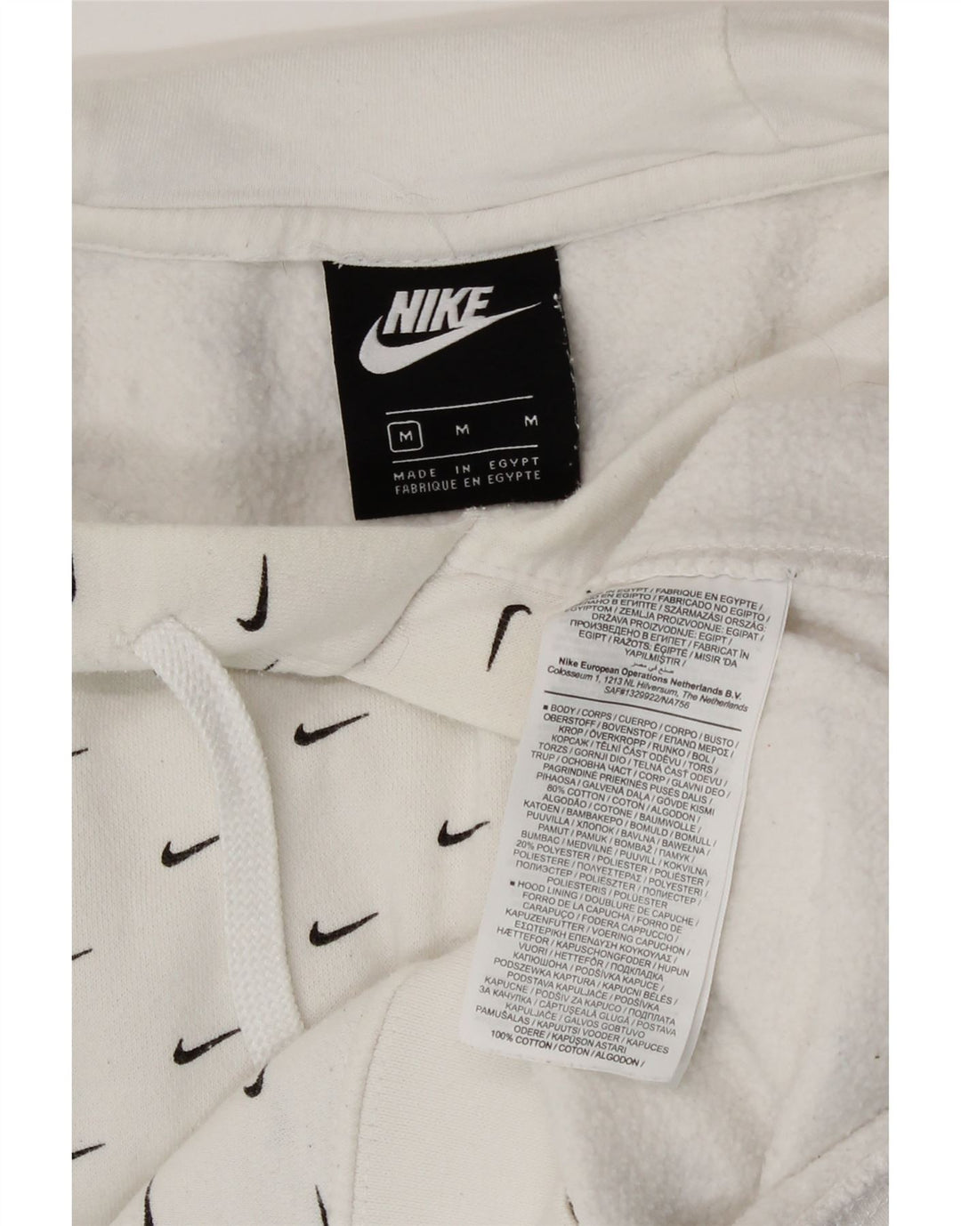 Nike Jersey con capucha y gráfico gráfico de algodón blanco mediano para hombre