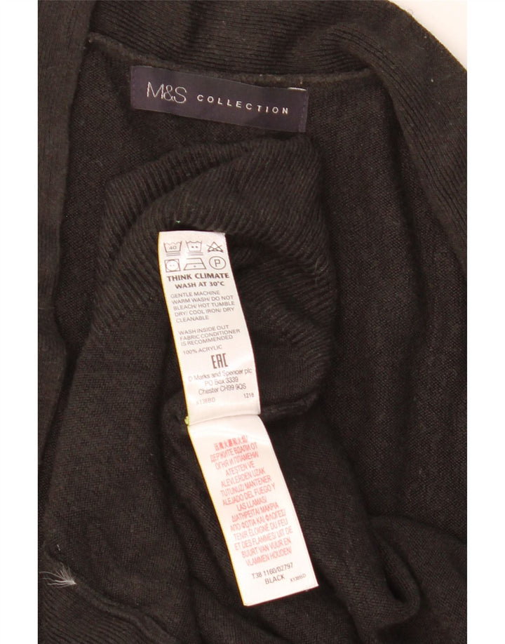 Marks & Spencer Suéter Cárdigan Abierto para Mujer UK 40 Medio Negro Acrílico