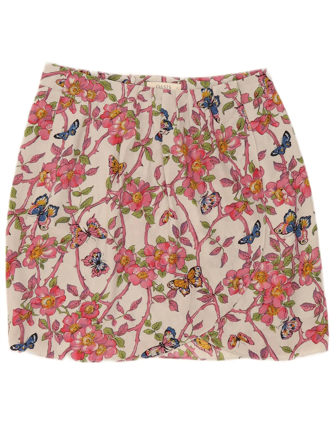Minifalda cruzada para mujer Oasis UK 12 Medium W32 Multicolor Floral