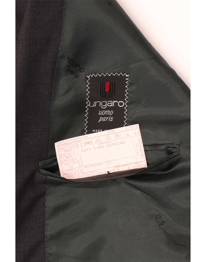 Ungaro Chaqueta tipo blazer con doble botonadura para hombre IT 50 Large Lana virgen gris