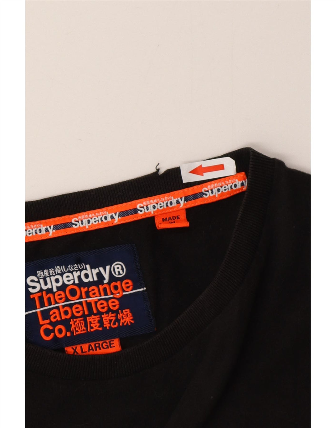 Superdry Camiseta Hombre Top XL Algodón Negro
