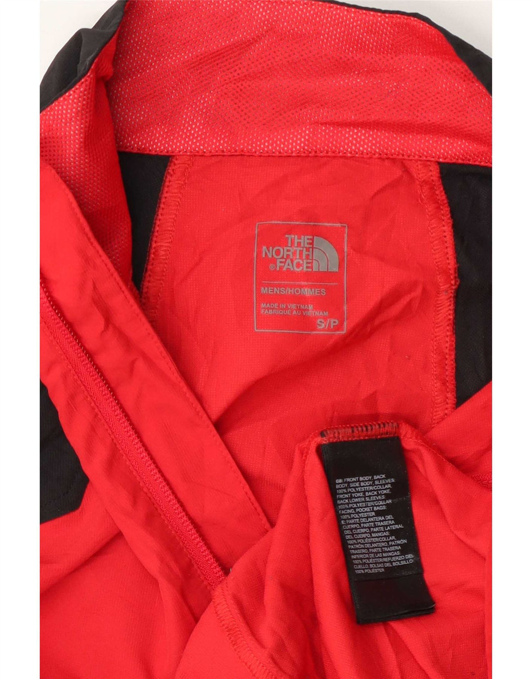 The North Face Chaqueta de chándal para hombre, talla pequeña, color rojo, poliéster