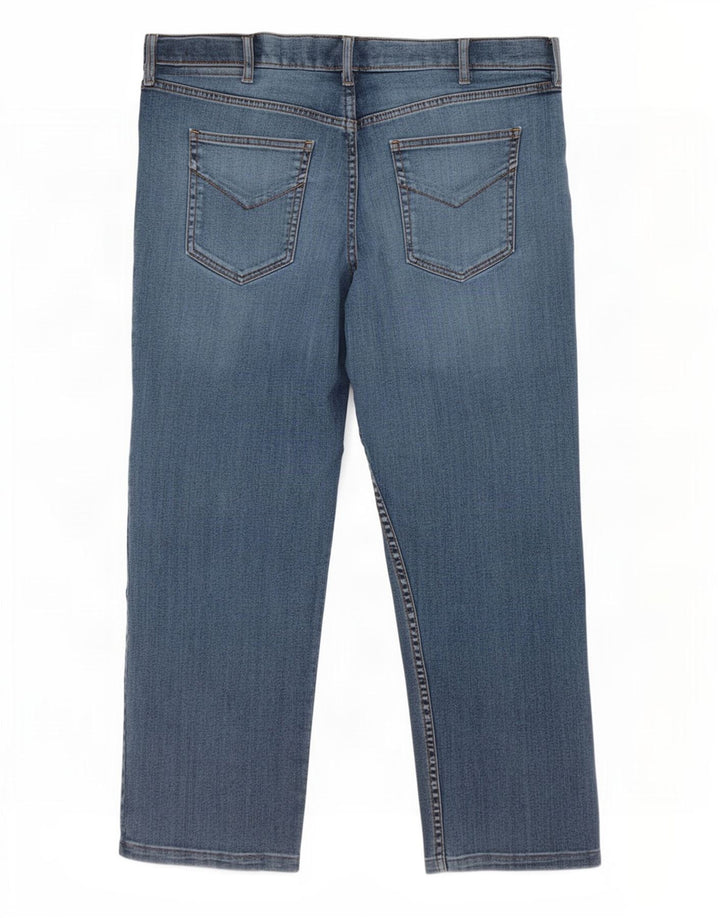 Marks & Spencer Jeans recortados regulares para hombre W38 L25 Algodón azul