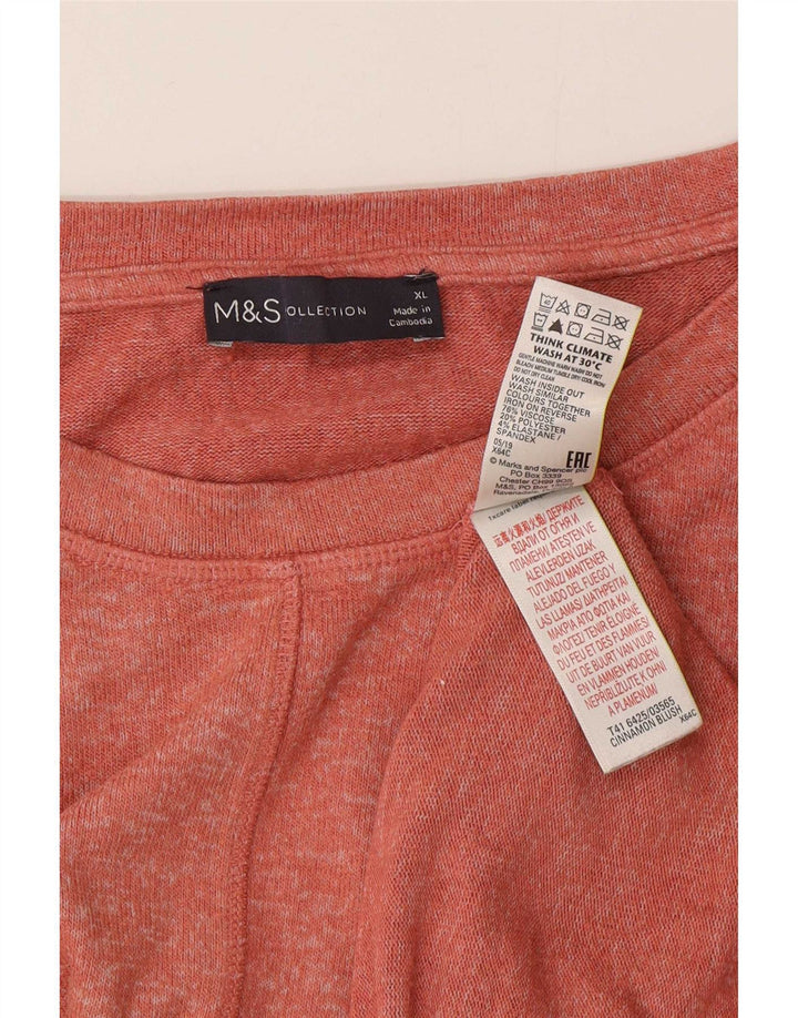 Marks & Spencer Camiseta extragrande para mujer UK 40 XL Viscosa roja