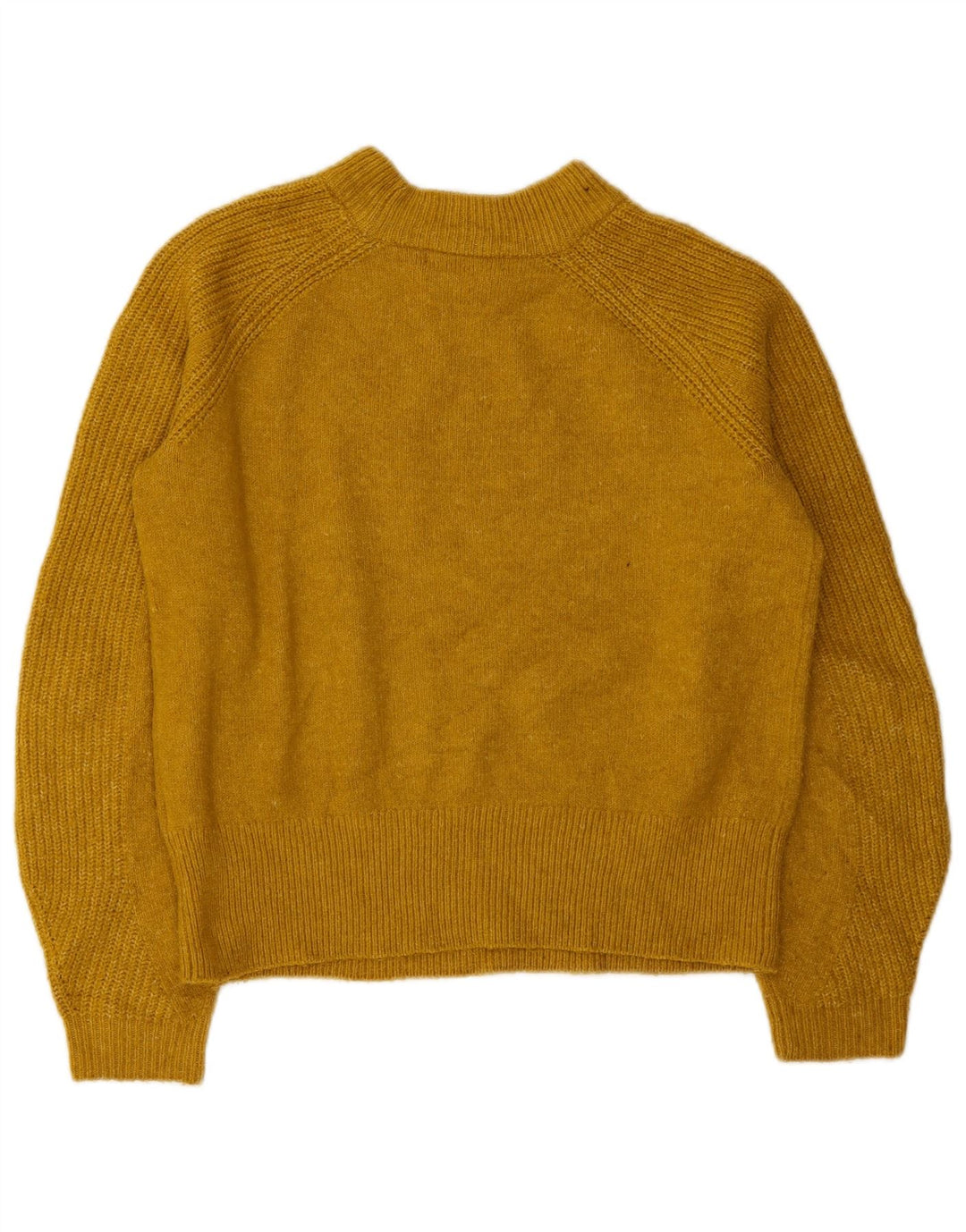Marks & Spencer Suéter de cuello redondo para mujer UK 10 Small Yellow