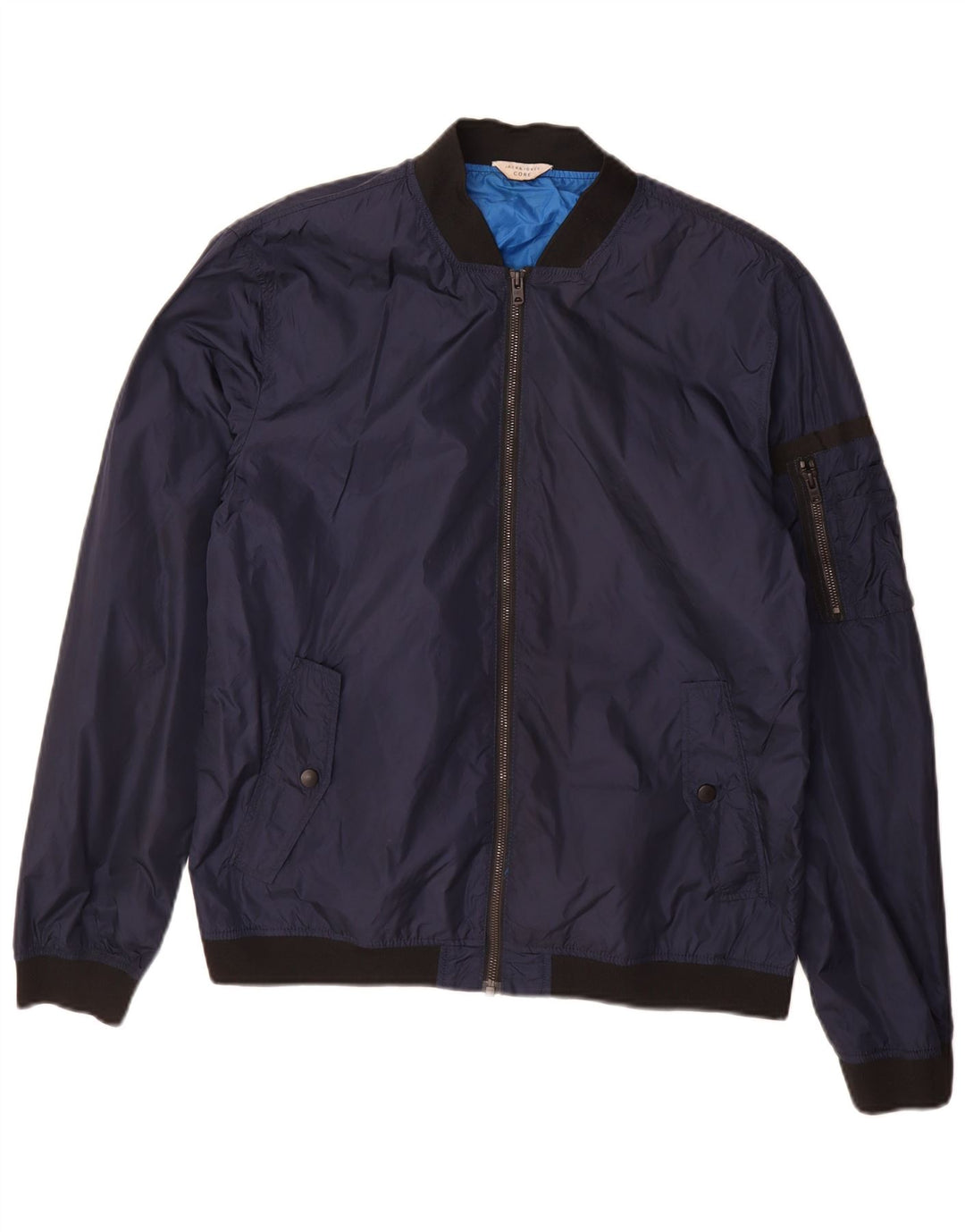 Jack & Jones Chaqueta Bomber para Hombre UK 40 Large Nylon Azul Marino