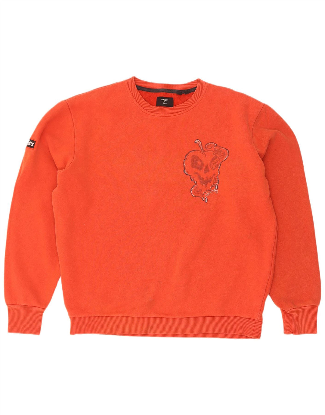 Superdry Sudadera Estampada Con Estampado De Algodón Naranja Medio