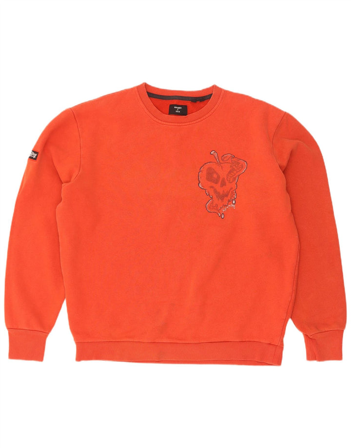 Superdry Sudadera Estampada Con Estampado De Algodón Naranja Medio