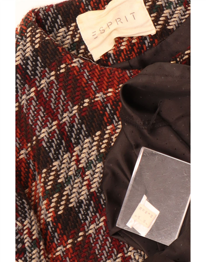 Esprit Abrigo para mujer UK 42 Medium Borgoña Check