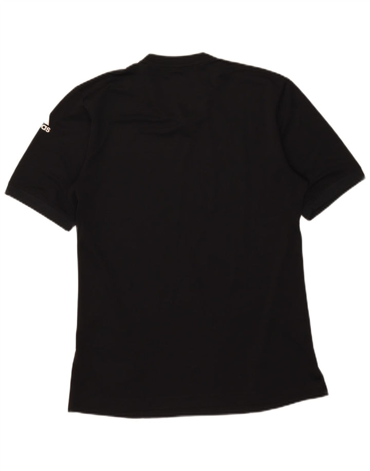 Adidas Mens Climalite Camiseta Top Pequeño Negro Poliéster
