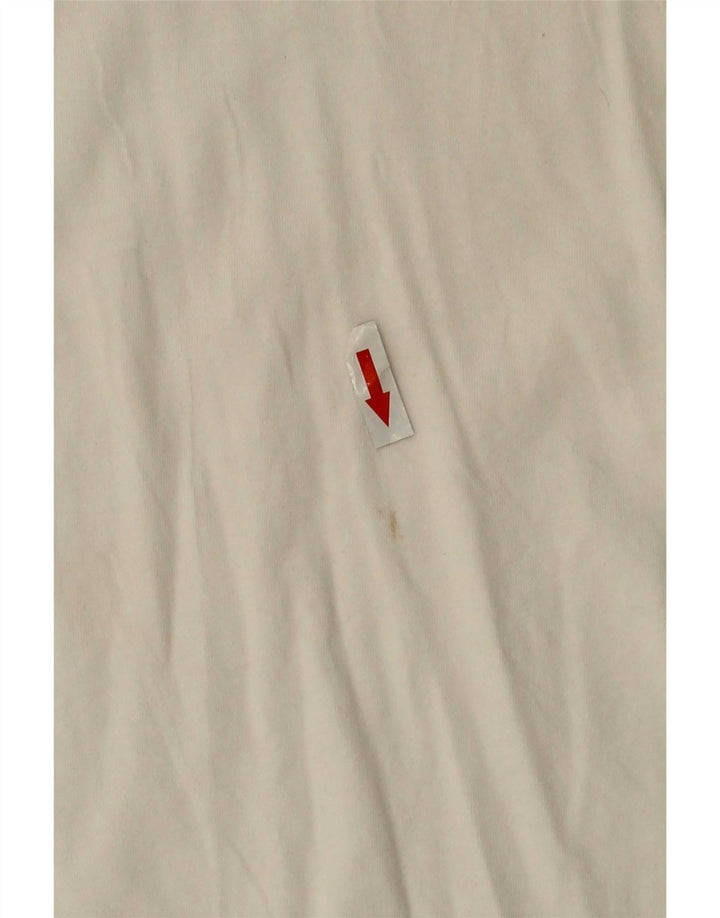 Ralph Lauren Top para hombre de manga larga de algodón blanco medio