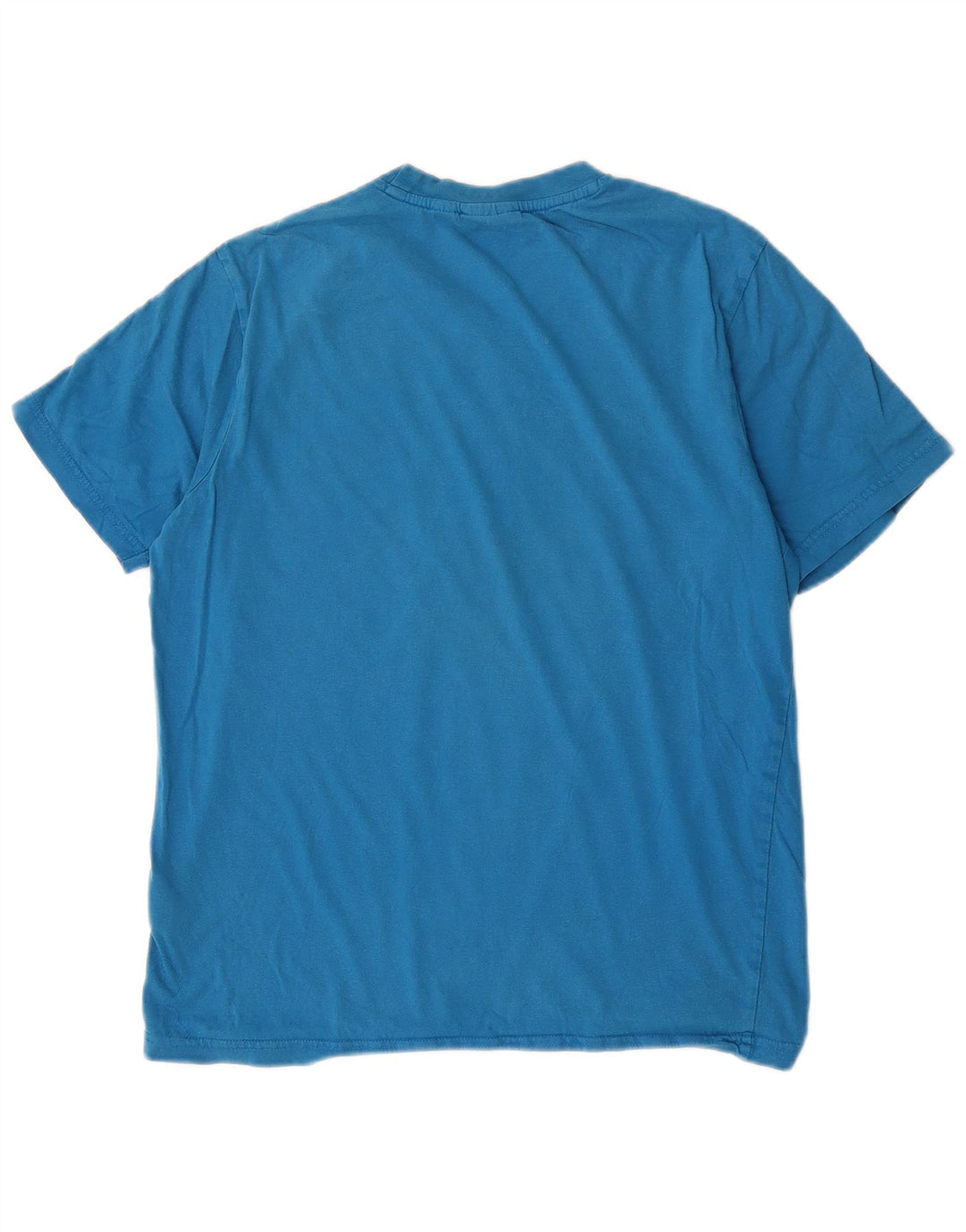 Fila Hombre Camiseta Gráfica Top Algodón Azul Medio