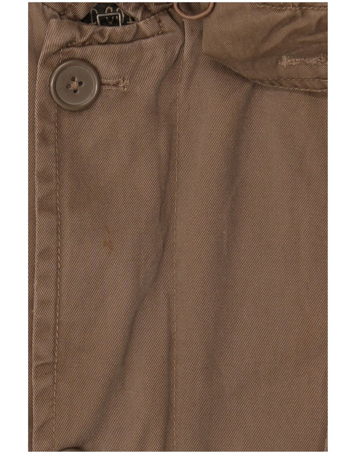 BENETTON Parka con capucha para hombre IT 48 Marrón medio Poliéster