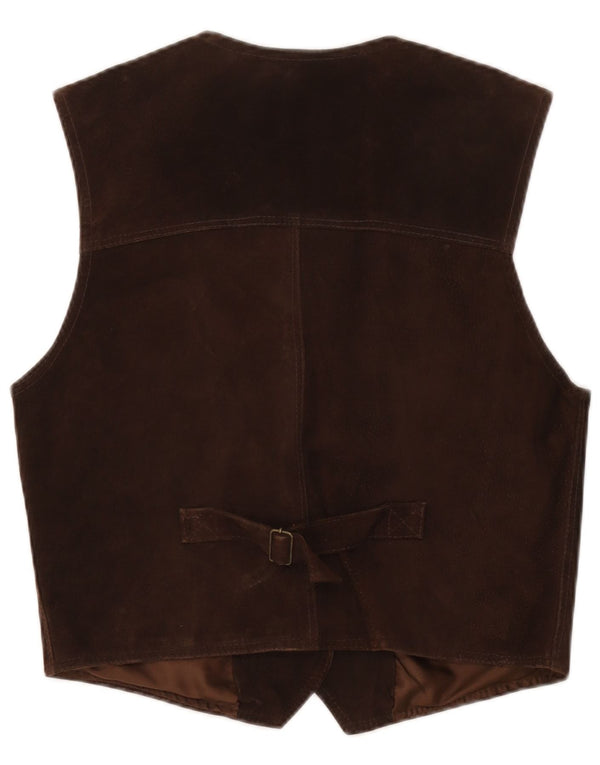 Chaleco de ante vintage para mujer IT 48 XL Marrón