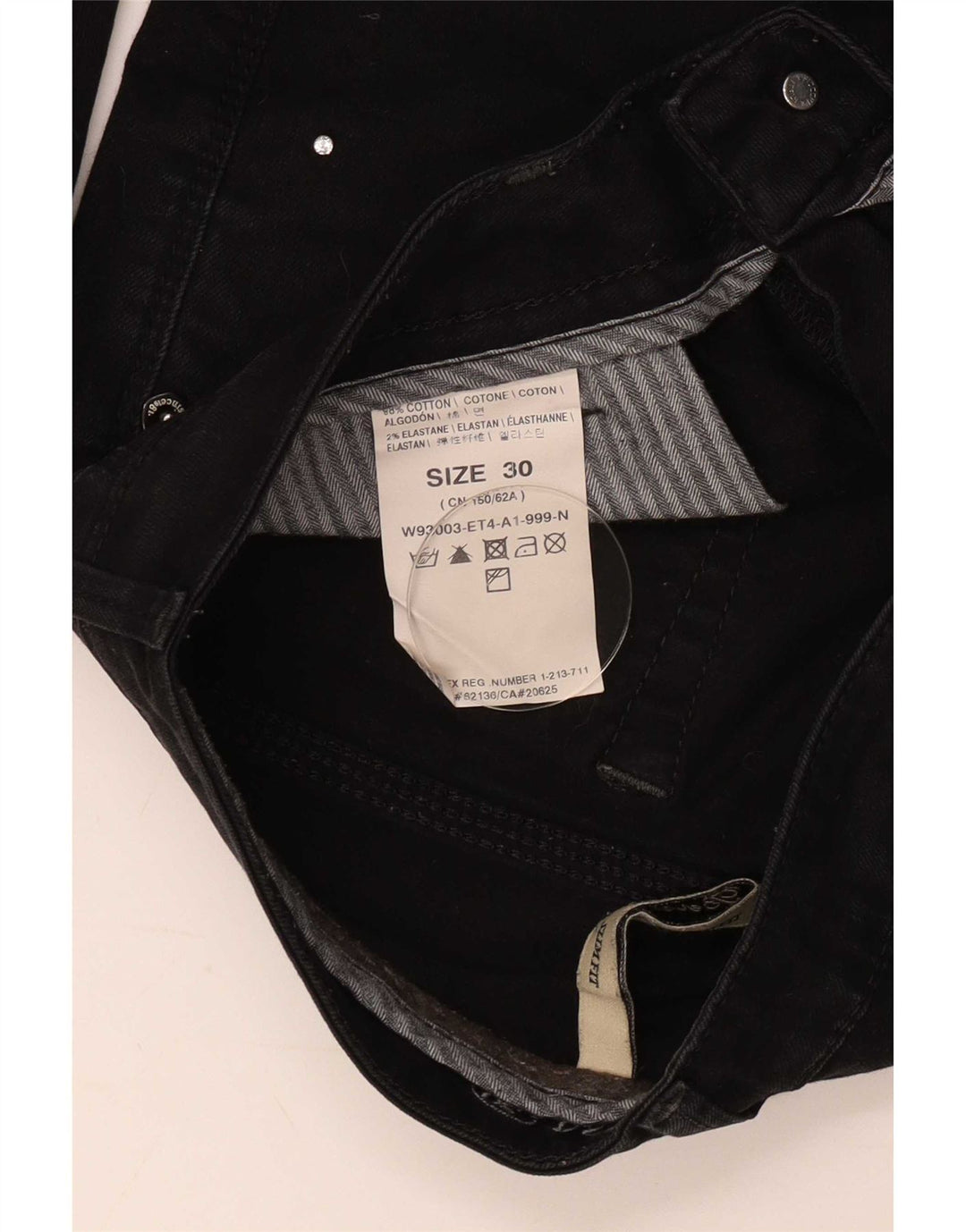 Vaqueros Guess Mujer Slim W30 L29 Algodón Negro