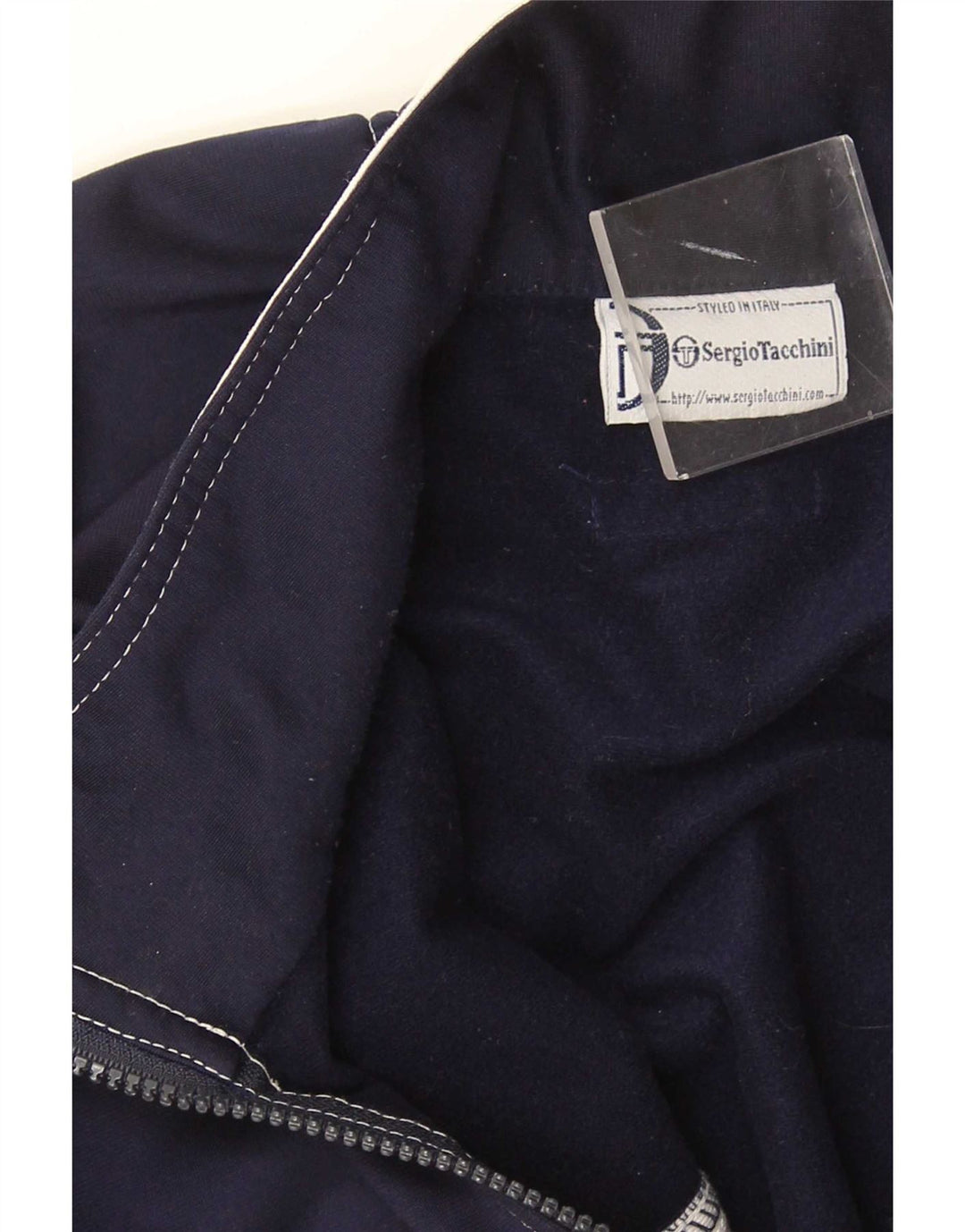Sergio Tacchini Chaqueta de chándal para hombre con bloques de color azul marino mediano