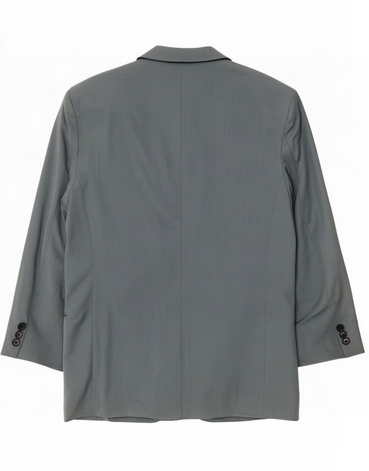 Biagiotti Chaqueta tipo blazer de 2 botones para hombre IT 50 Large Lana gris